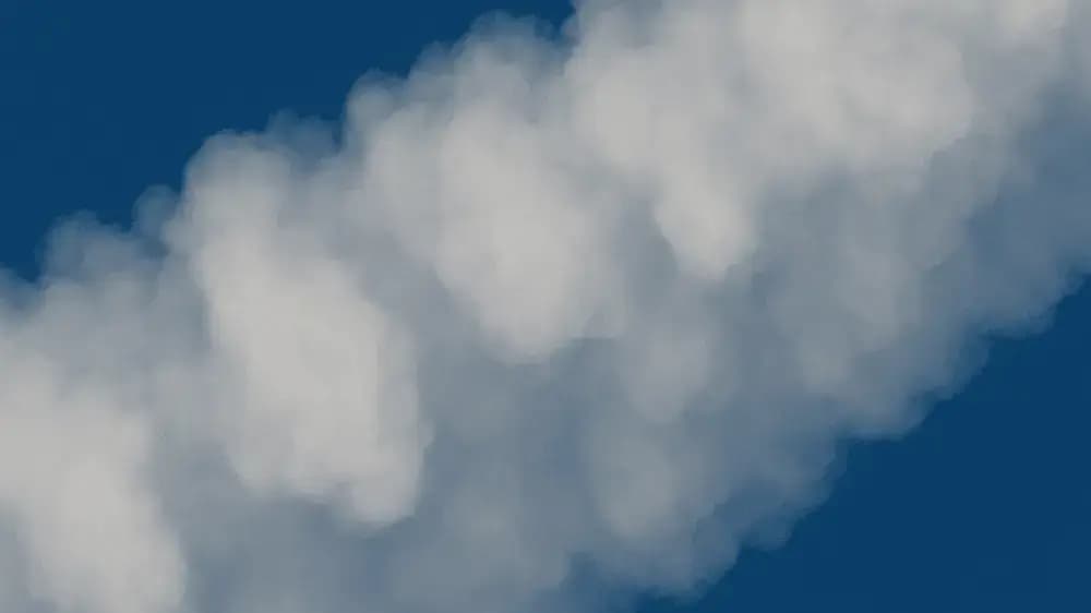 Zoom traînée blanche d'un avion