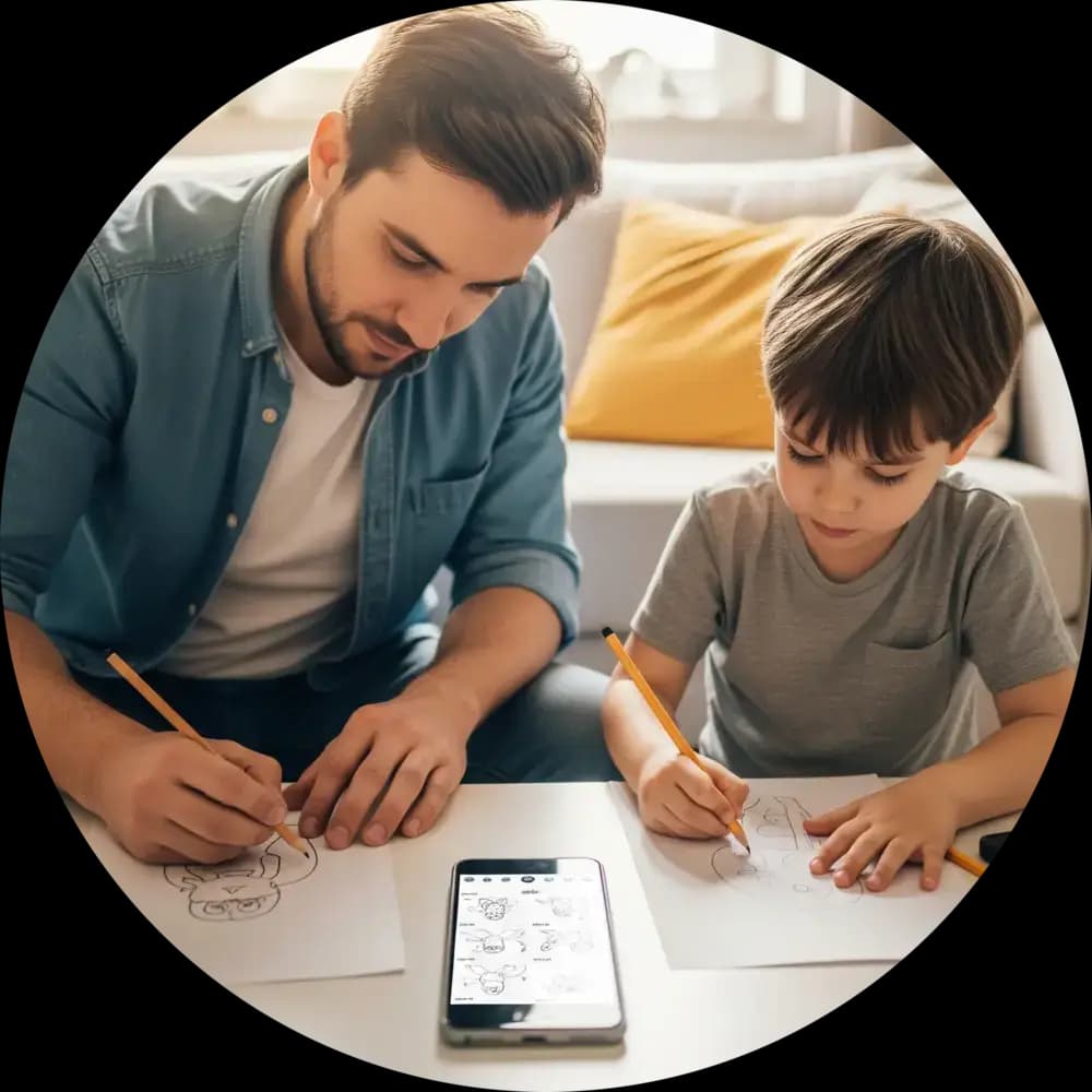 S'amuser à dessiner en famille