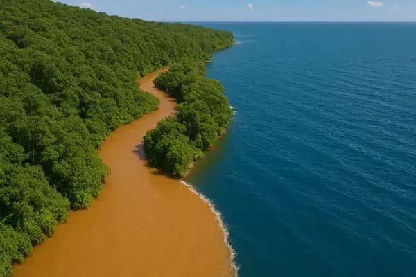 La rencontre de l'eau douce et de l'eau salée