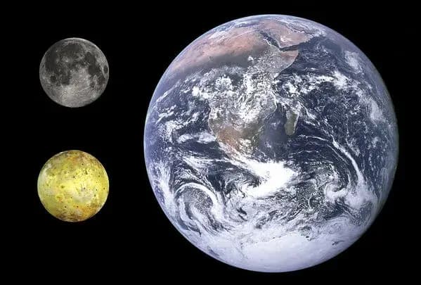 Io comparée à la Lune