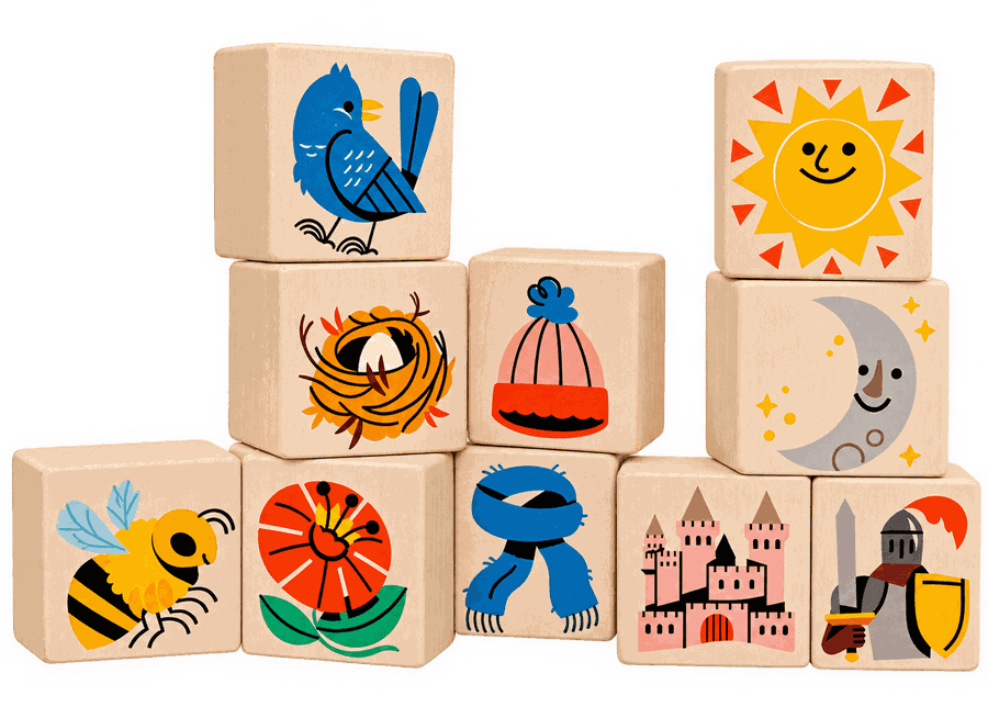 Jeu de mémoire par paires en bois