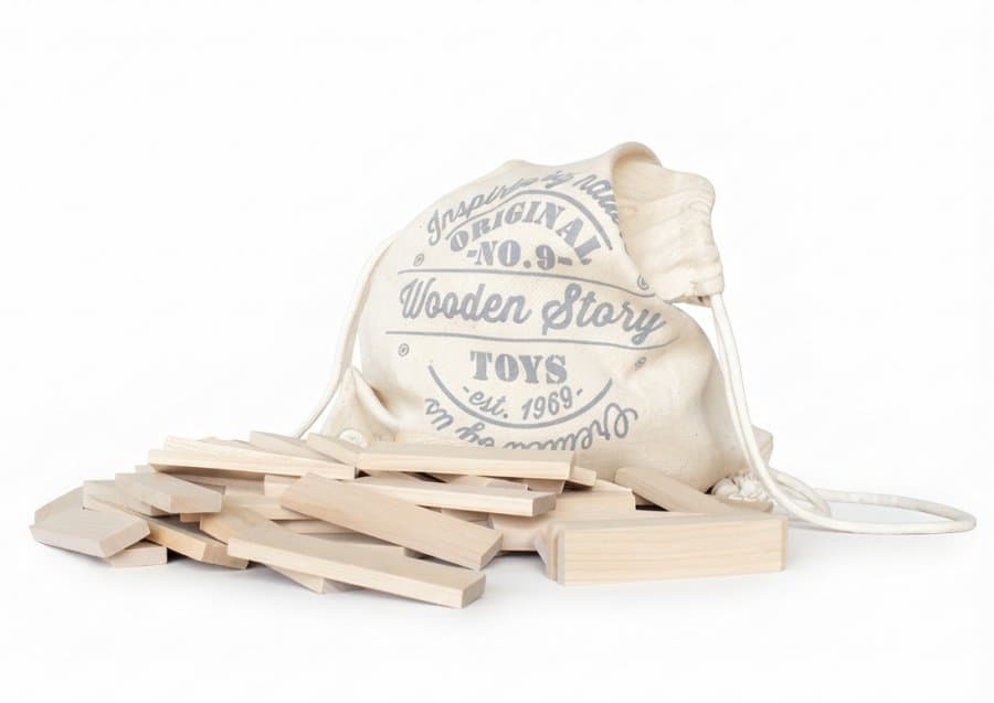 Lot de planchettes de construction en bois