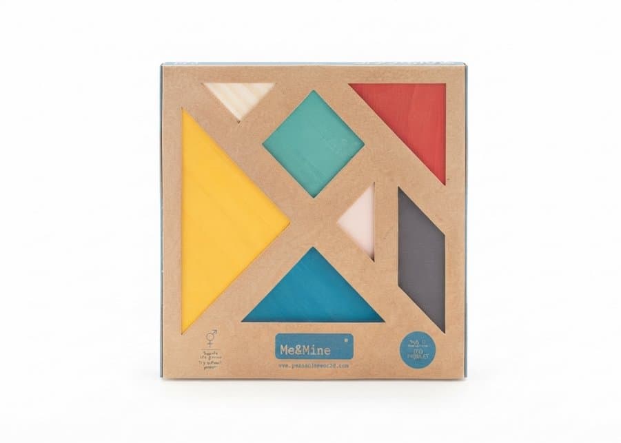 Tangram en bois 18 cm - Jeu pour enfants