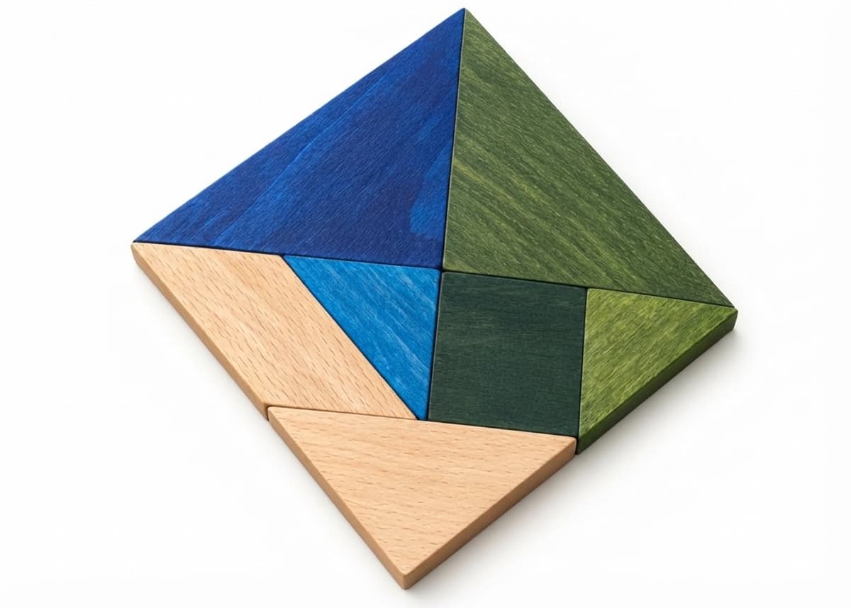 Tangram en bois - Jeu familial