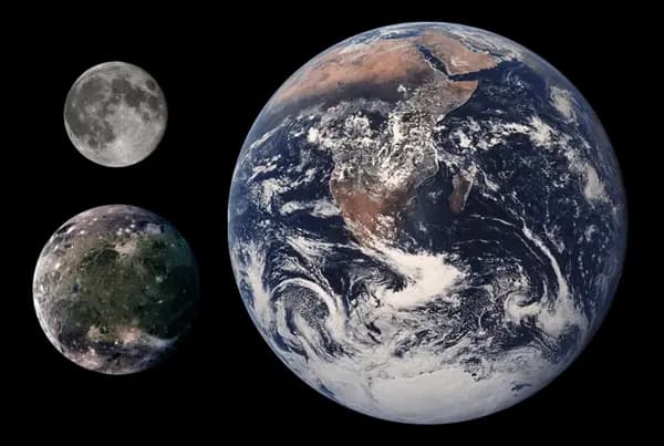 Ganymède face à la Lune
